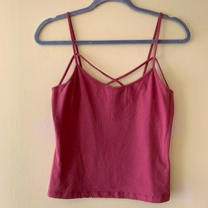 Rose colored tank top, size L